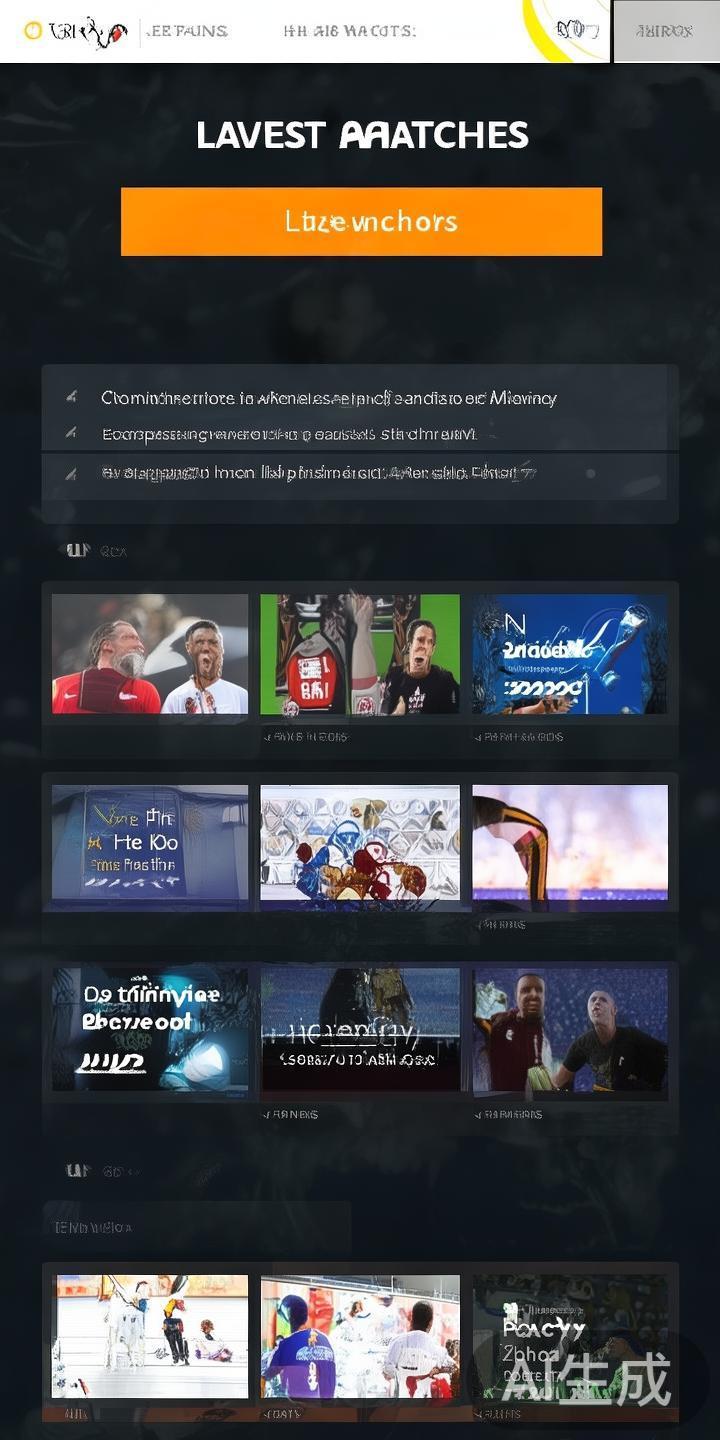 例如，在首页的导航条中找到“赛事直播”或“最新比赛